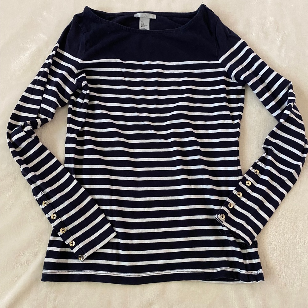 Blue and White Sweater